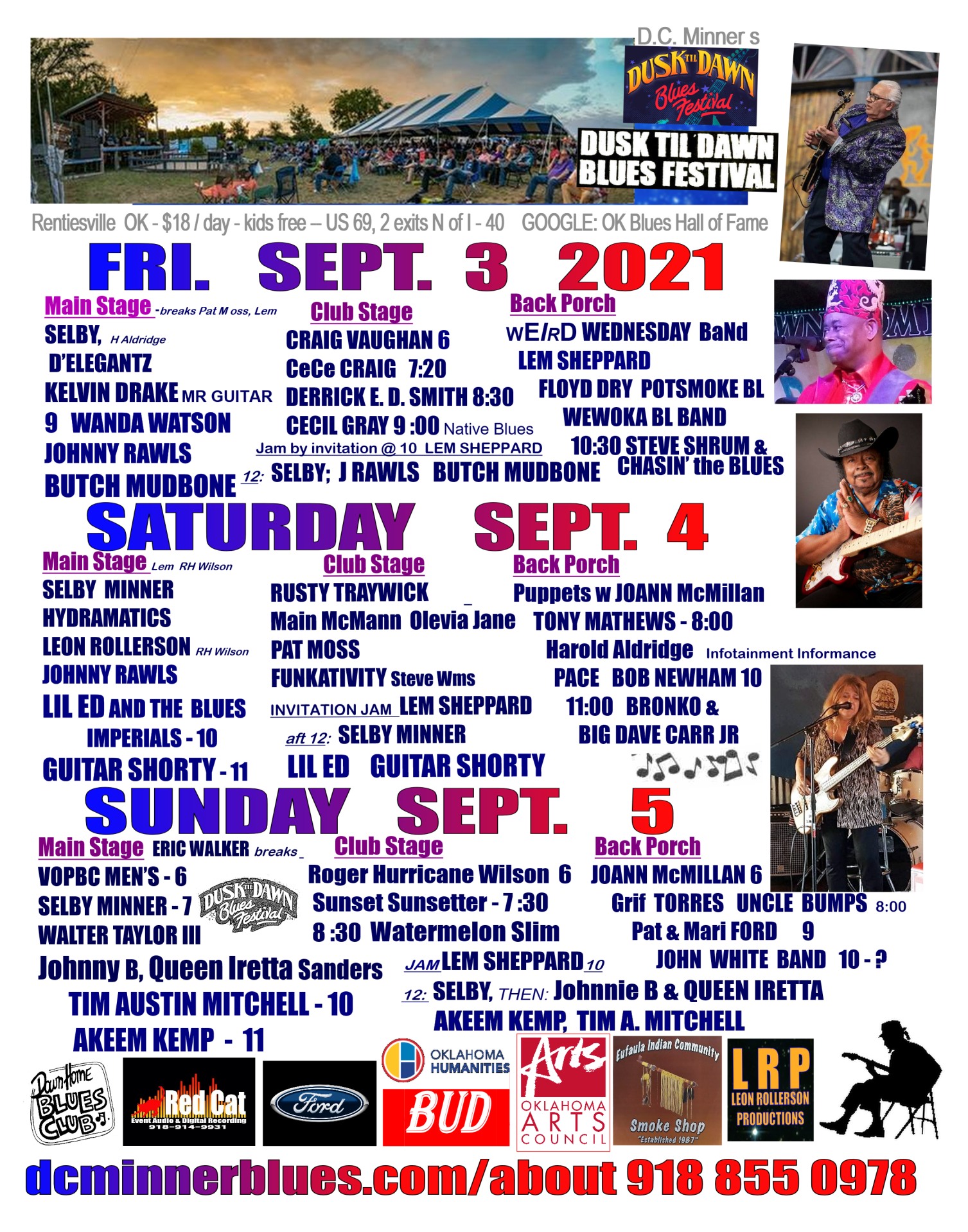 RENTIESVILLE BLUES FESTIVAL OK Blues Hall of Fame events and music