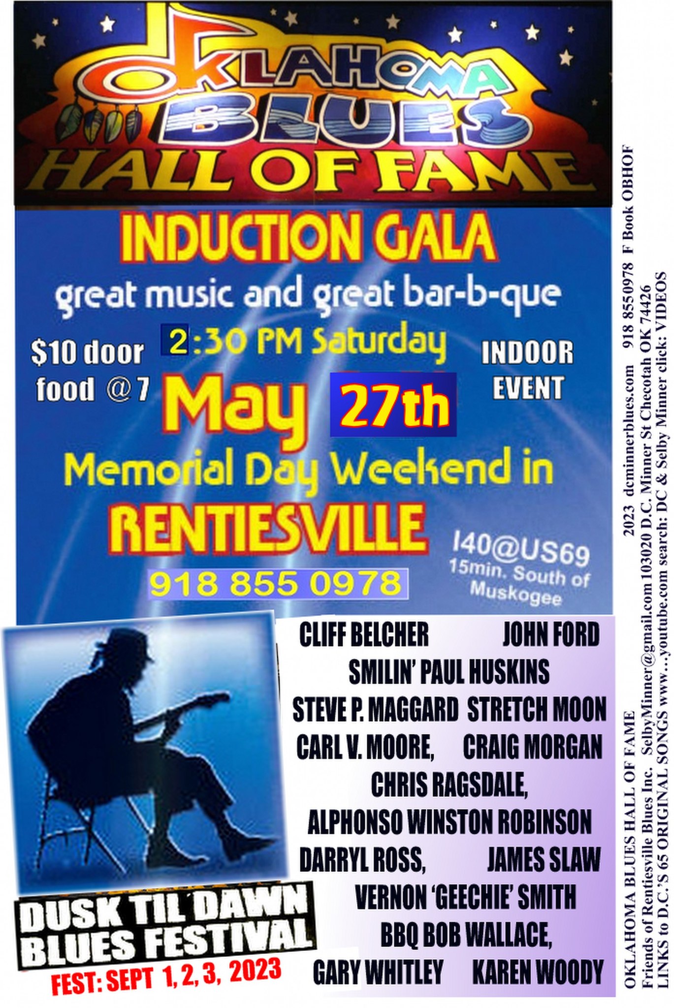 OK Blues Hall of Fame events and music Rentiesville Blues Fest, Selby